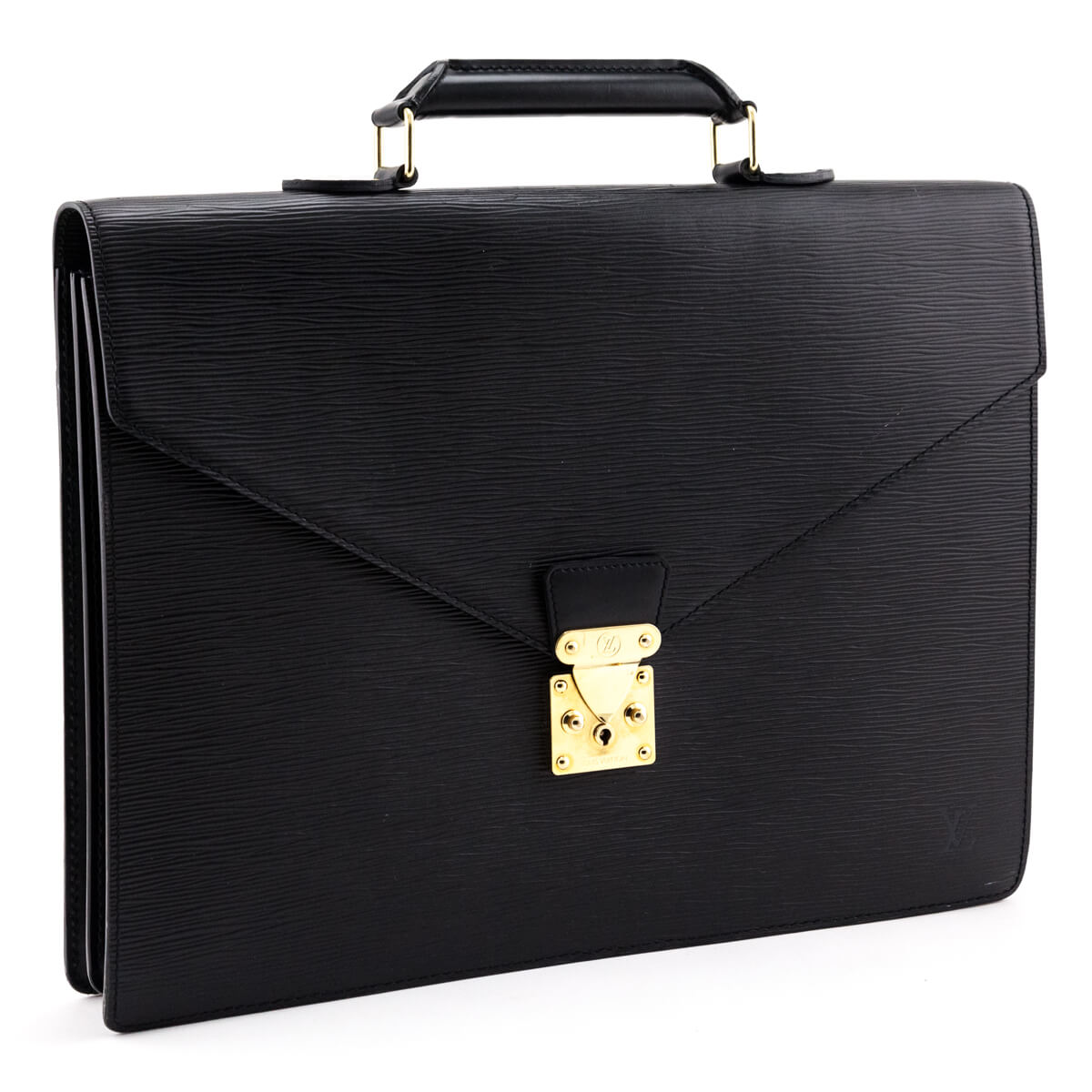 Louis Vuitton Black Epi Laguito Briefcase - Love that Bag etc - Preowned Authentic Designer Handbags & Preloved Fashions