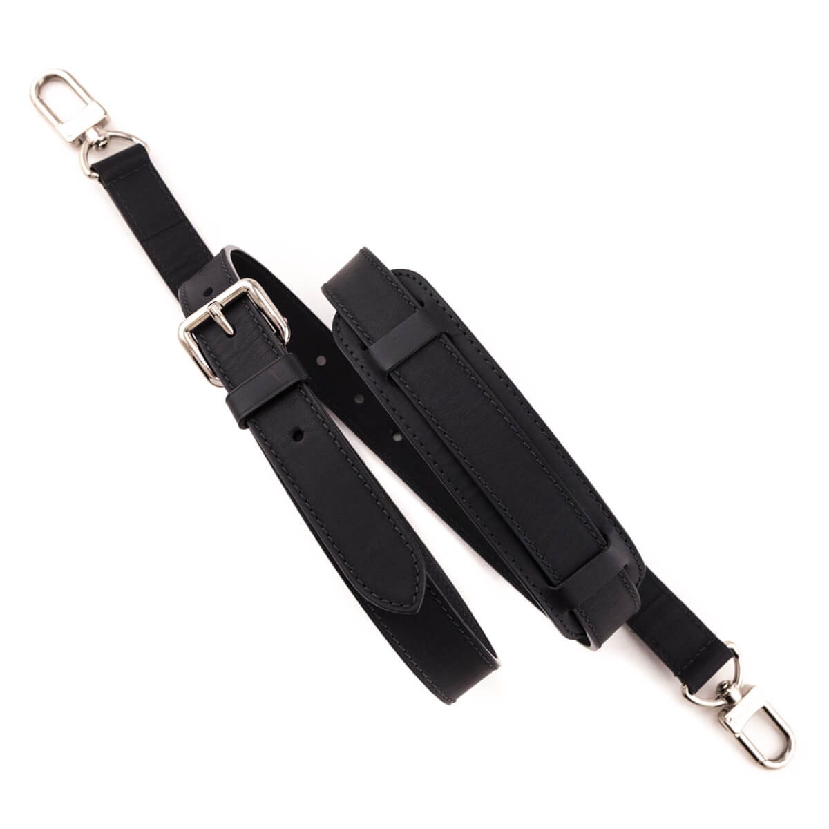 Louis Vuitton Black Leather Keepall Bandouliere Strap - Love that Bag etc - Preowned Authentic Designer Handbags & Preloved Fashions