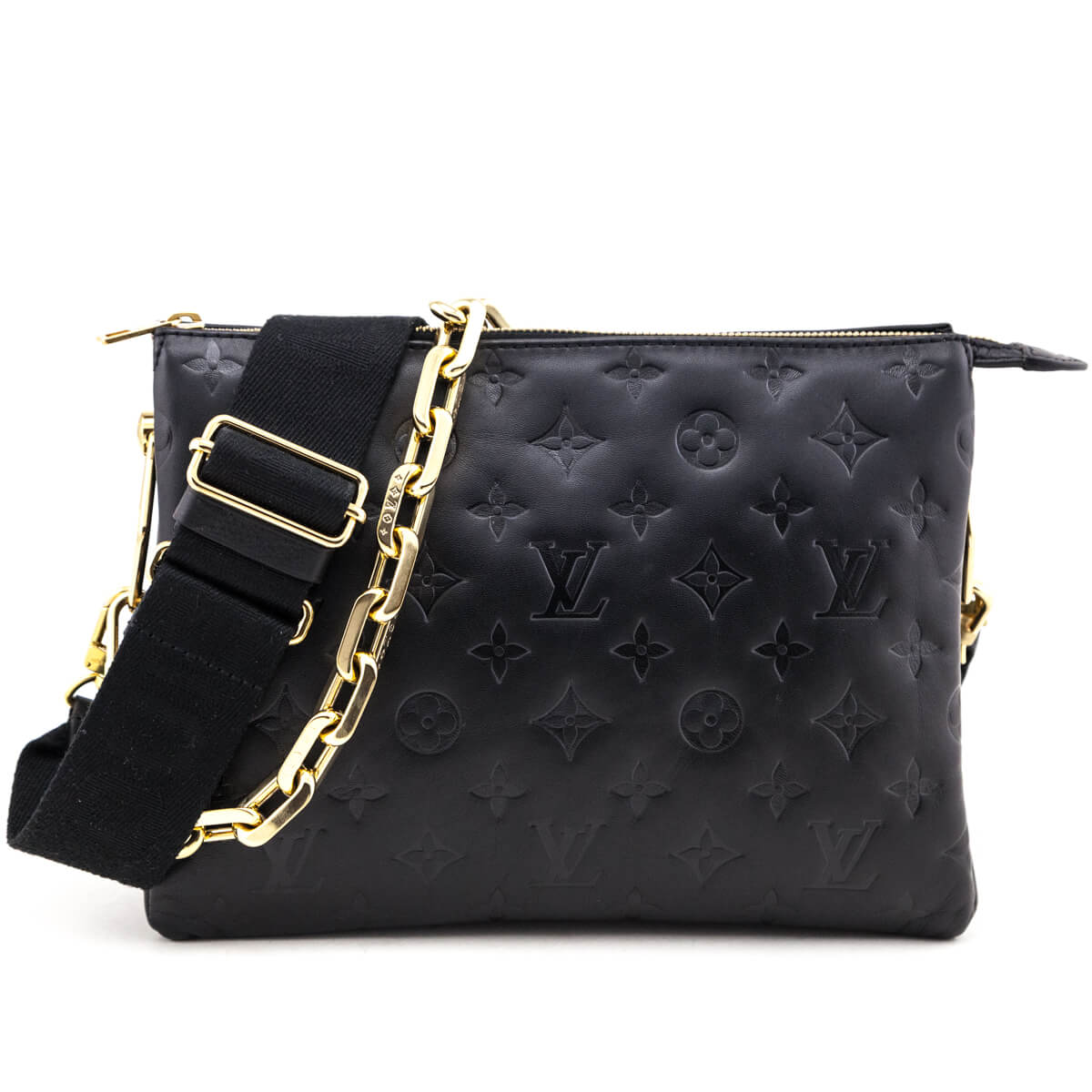 Louis Vuitton Black Monogram Embossed Lambskin Coussin PM - Love that Bag etc - Preowned Authentic Designer Handbags & Preloved Fashions