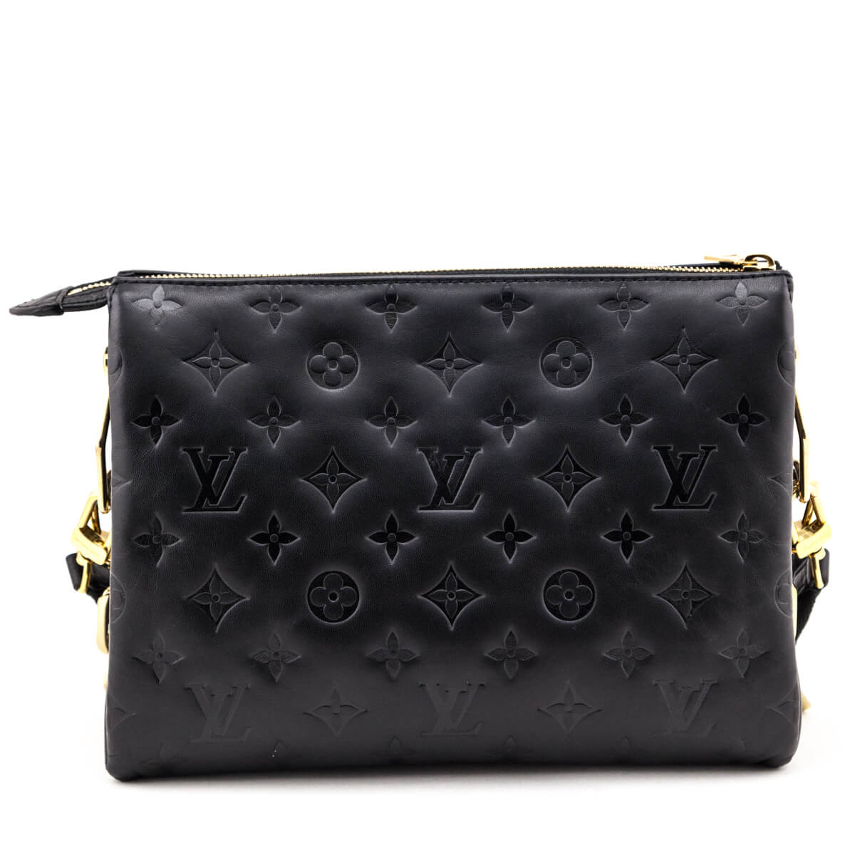Louis Vuitton Black Monogram Embossed Lambskin Coussin PM - Love that Bag etc - Preowned Authentic Designer Handbags & Preloved Fashions