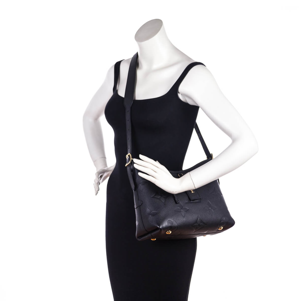 Louis Vuitton Black Monogram Empreinte CarryAll PM - Love that Bag etc - Preowned Authentic Designer Handbags & Preloved Fashions