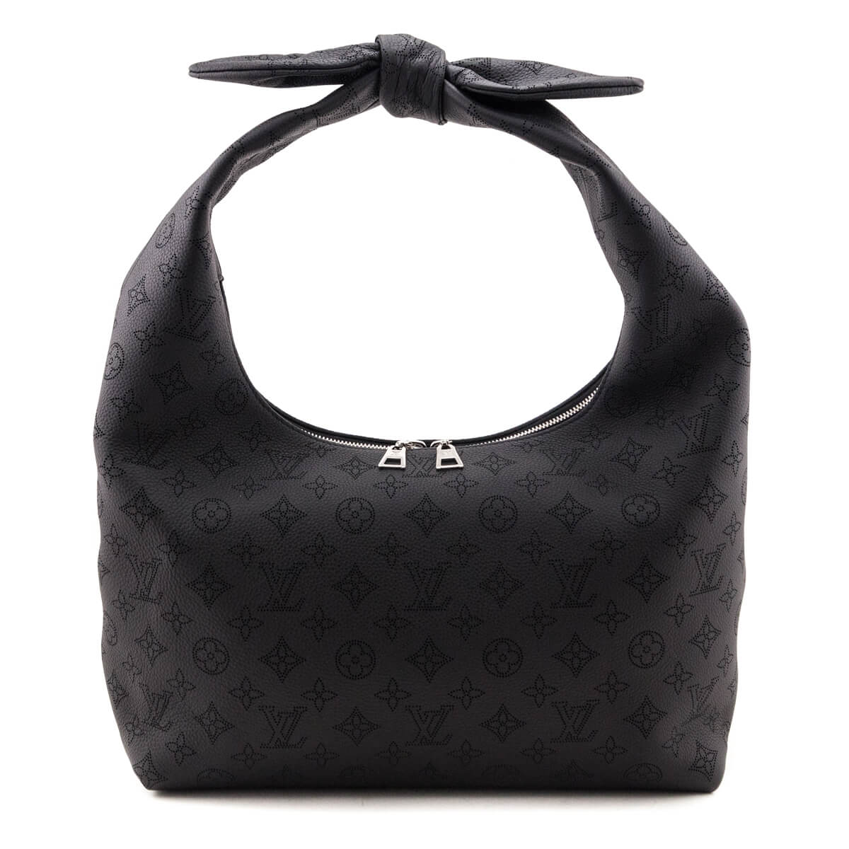 Louis Vuitton Black Monogram Mahina Why Knot MM - Love that Bag etc - Preowned Authentic Designer Handbags & Preloved Fashions
