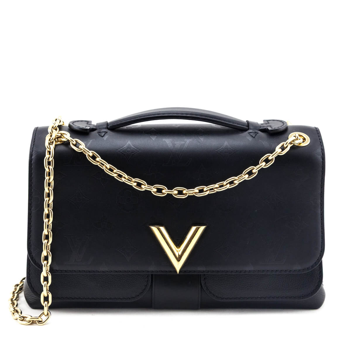 Louis Vuitton Black Plume Ecume Monogram Very Chain Bag