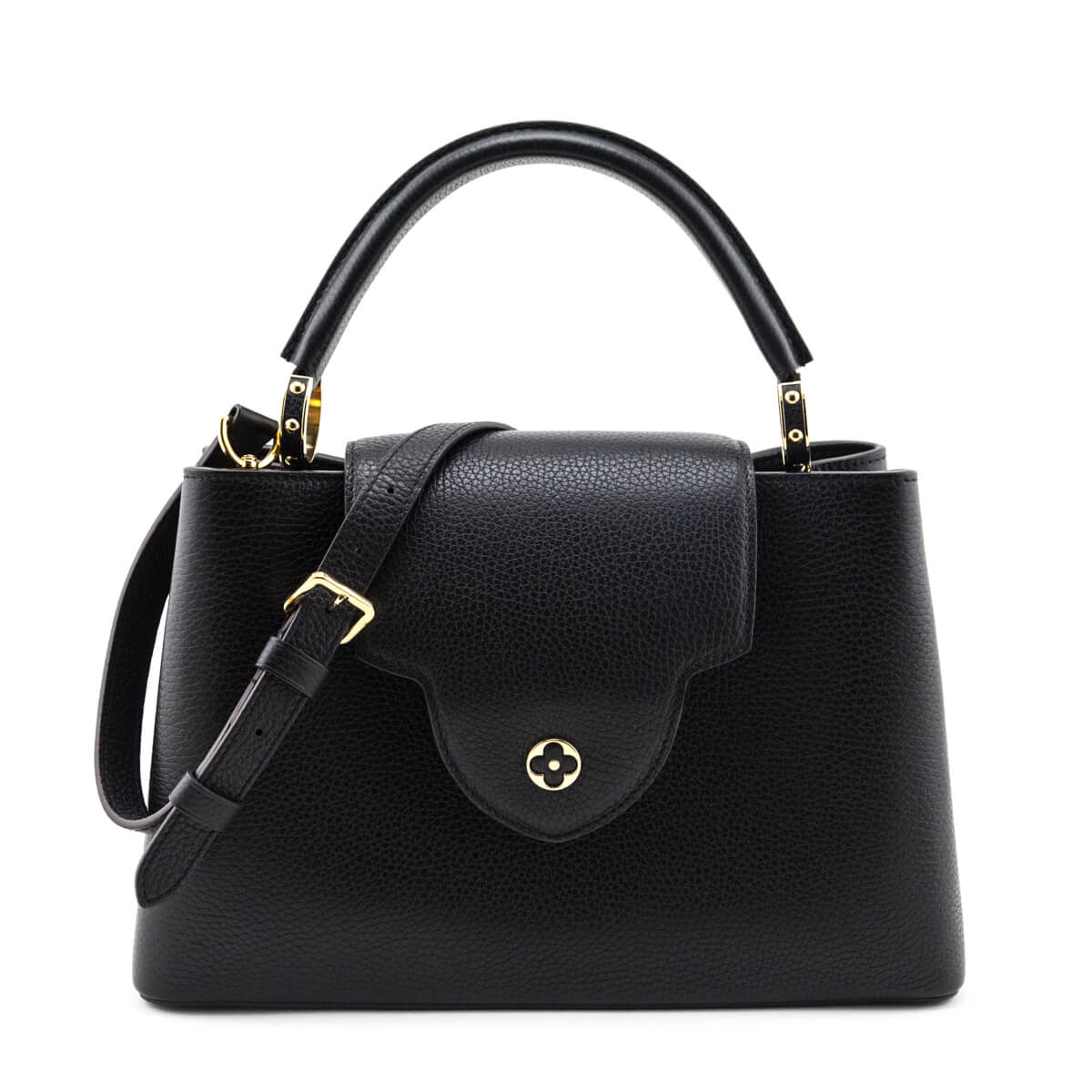Louis Vuitton Black Taurillon Capucines PM - Love that Bag etc - Preowned Authentic Designer Handbags & Preloved Fashions