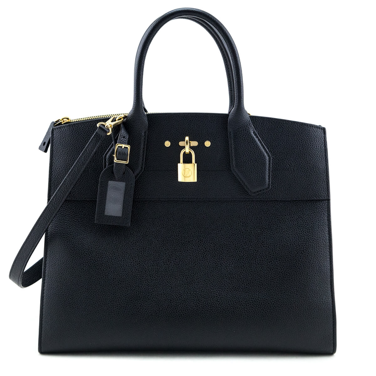 Louis Vuitton Black Taurillon City Steamer GM - Love that Bag etc - Preowned Authentic Designer Handbags & Preloved Fashions