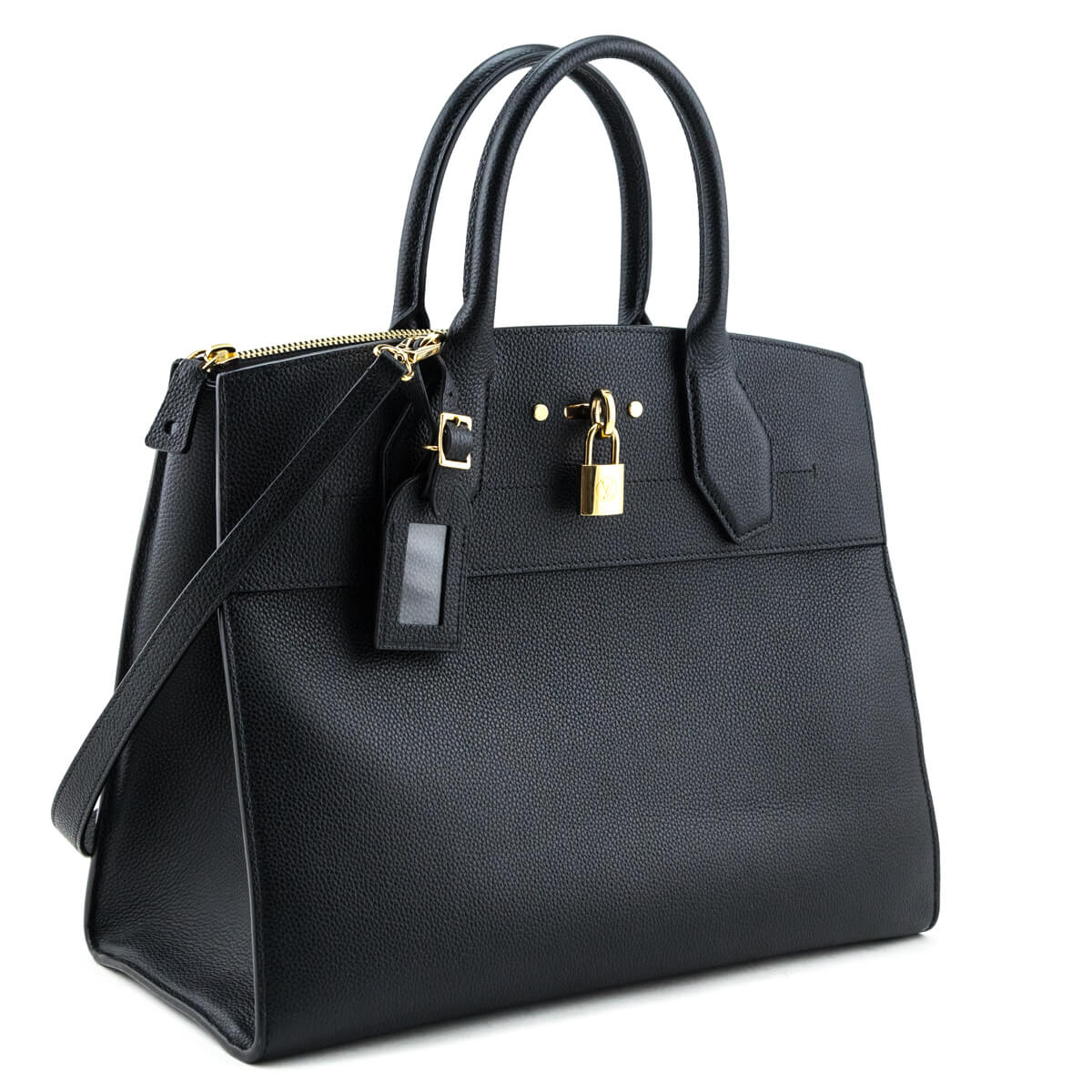 Louis Vuitton Black Taurillon City Steamer GM - Love that Bag etc - Preowned Authentic Designer Handbags & Preloved Fashions