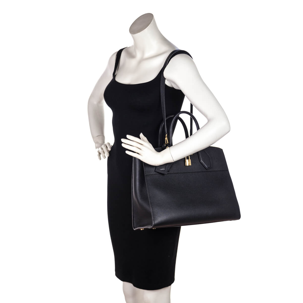 Louis Vuitton Black Taurillon City Steamer GM - Love that Bag etc - Preowned Authentic Designer Handbags & Preloved Fashions