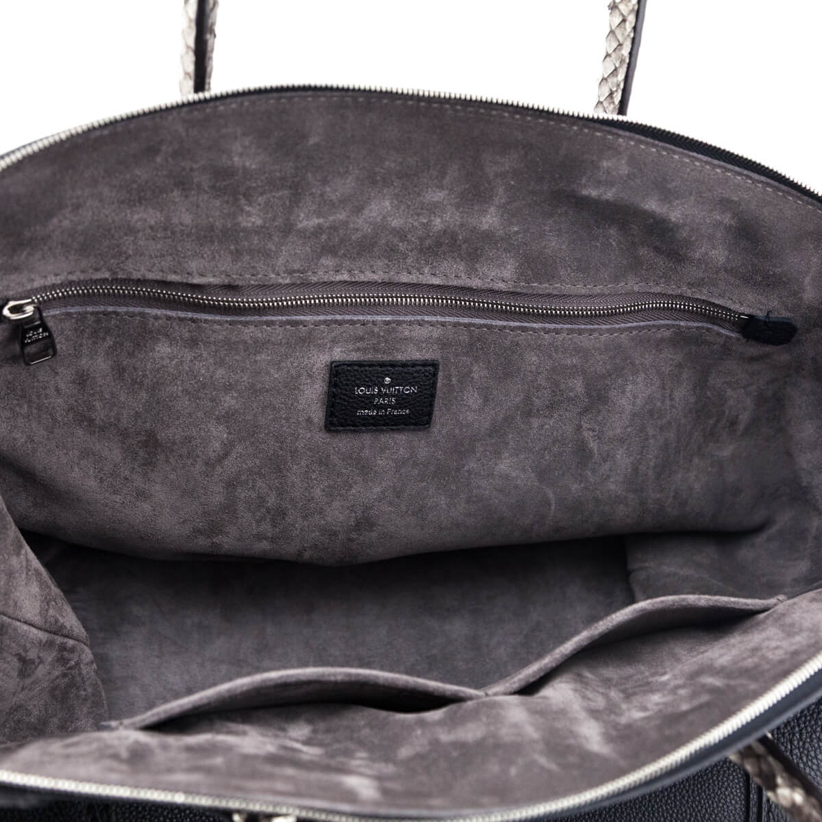 Louis Vuitton Black Veau Cachemire Python Soft Lockit MM