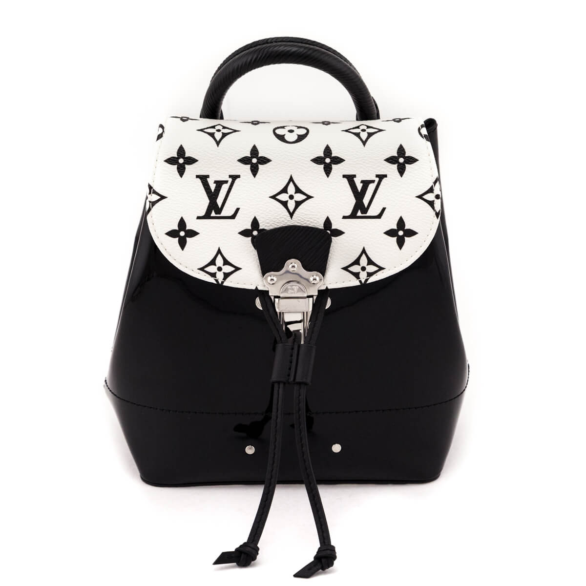 Louis Vuitton Black & White Monogram Patent Hot Springs Backpack - Love that Bag etc - Preowned Authentic Designer Handbags & Preloved Fashions