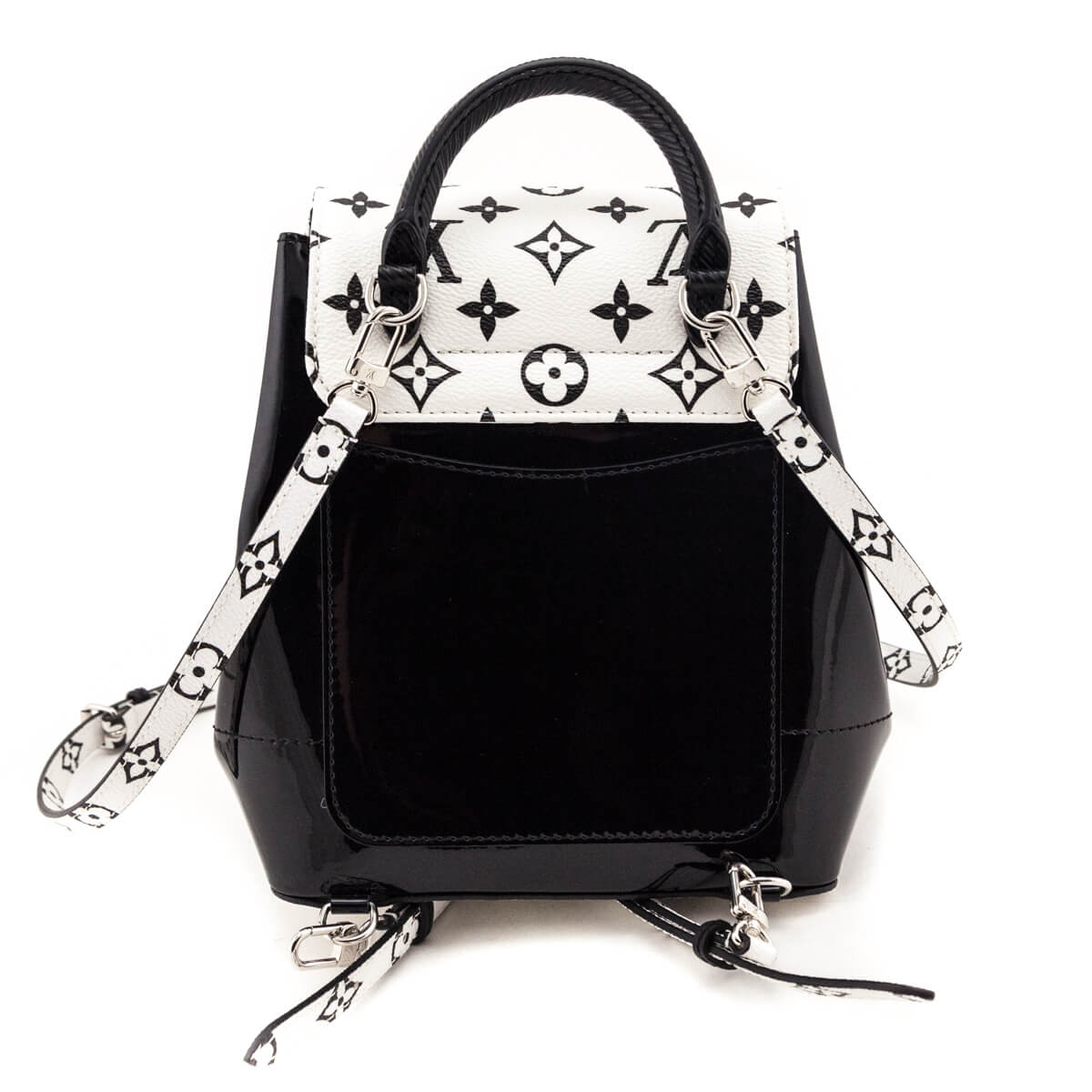 Louis Vuitton Black & White Monogram Patent Hot Springs Backpack - Love that Bag etc - Preowned Authentic Designer Handbags & Preloved Fashions