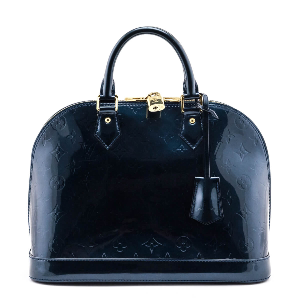 Louis Vuitton Bleu Nuit Monogram Vernis Alma PM - Love that Bag etc - Preowned Authentic Designer Handbags & Preloved Fashions