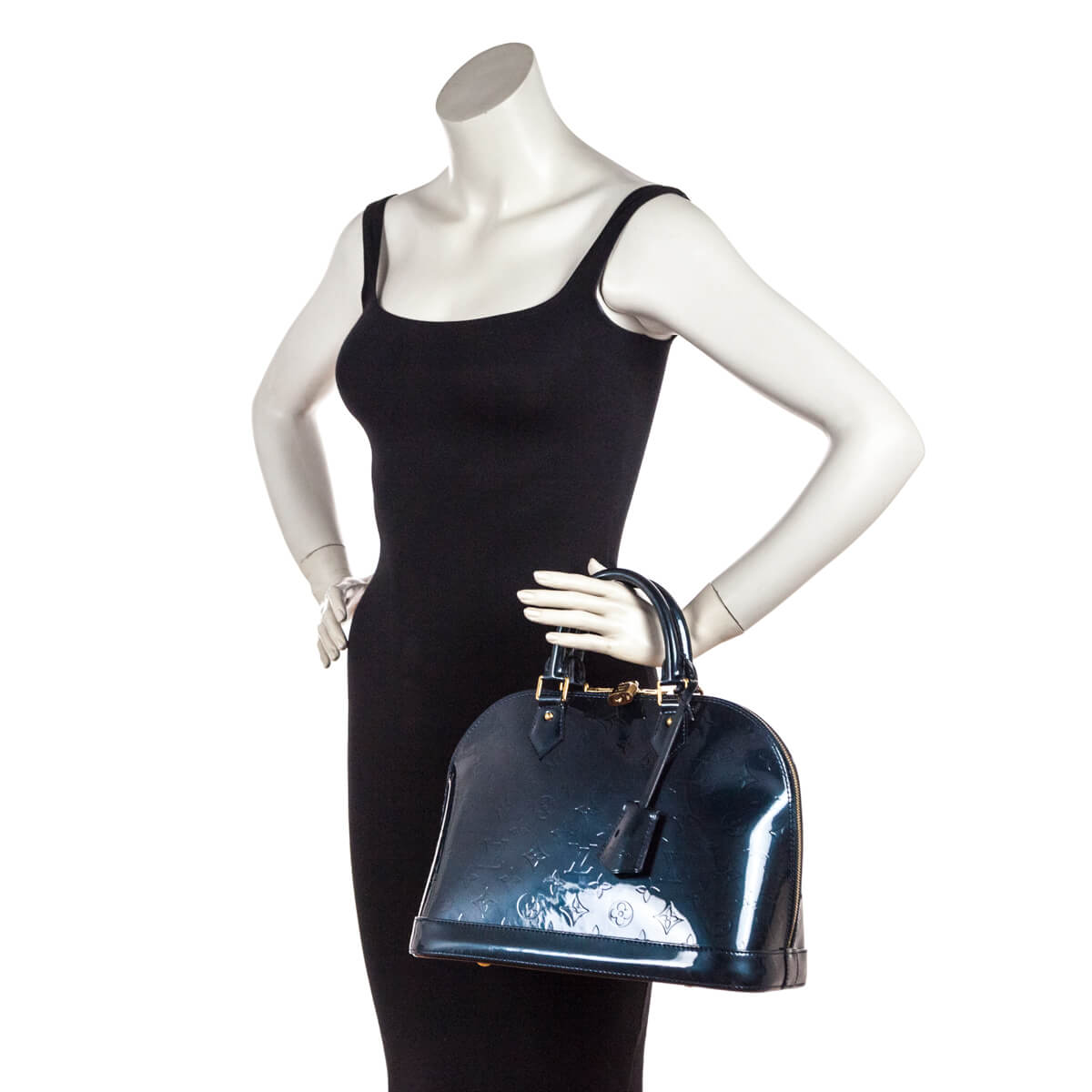 Louis Vuitton Bleu Nuit Monogram Vernis Alma PM - Love that Bag etc - Preowned Authentic Designer Handbags & Preloved Fashions