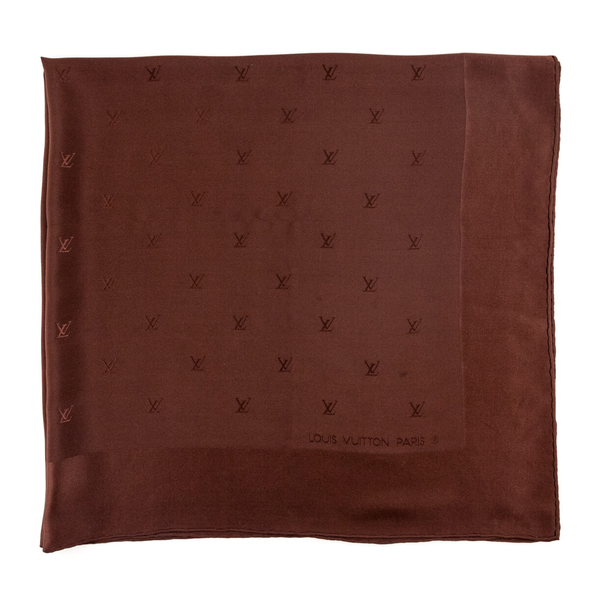 Louis Vuitton Brown Monogram Silk Scarf - Love that Bag etc - Preowned Authentic Designer Handbags & Preloved Fashions