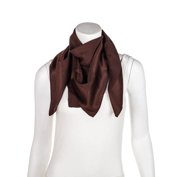 Louis Vuitton Brown Silk Confidential Bandeau Scarf - Luxury Resale CA