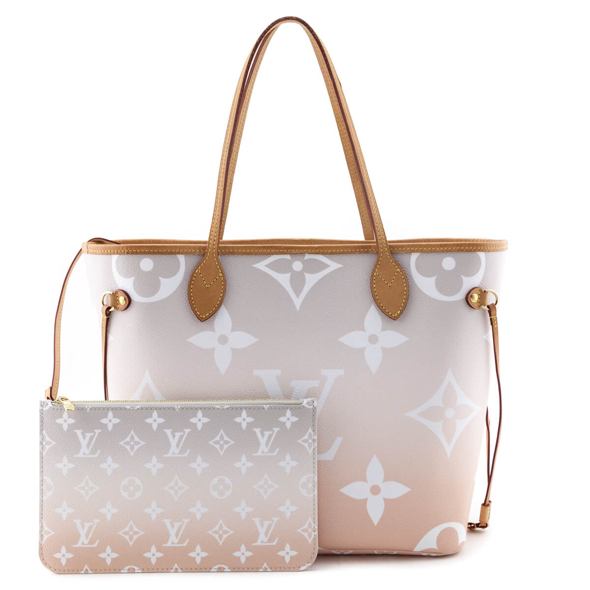 Louis Vuitton Brume Giant Monogram By The Pool Neverfull MM W/ Pouch - Love that Bag etc - Preowned Authentic Designer Handbags & Preloved Fashions