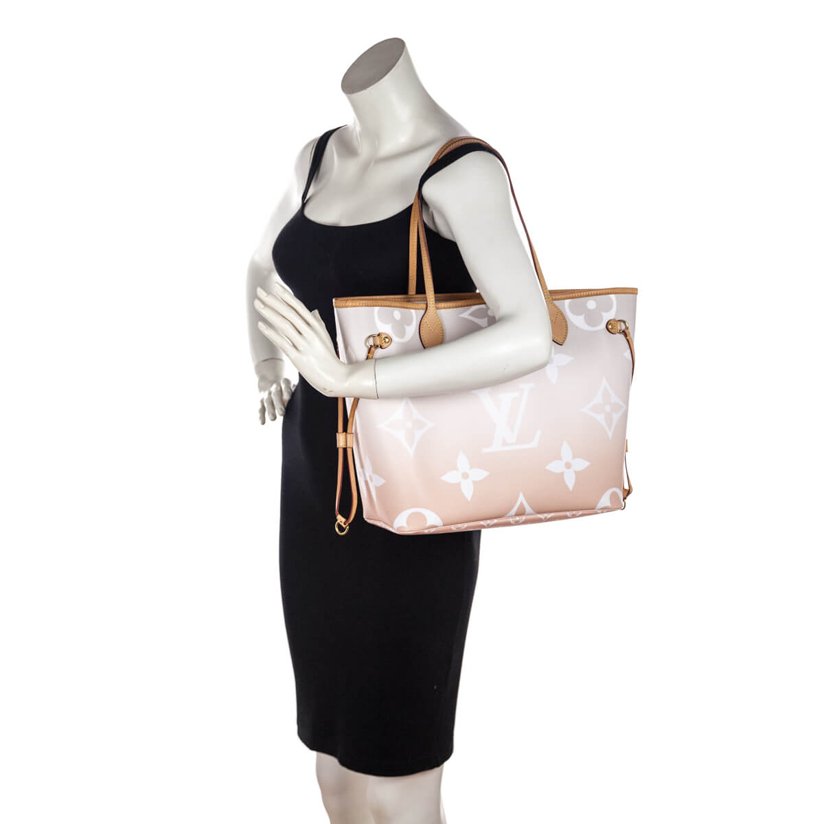 Louis Vuitton Brume Giant Monogram By The Pool Neverfull MM W/ Pouch - Love that Bag etc - Preowned Authentic Designer Handbags & Preloved Fashions