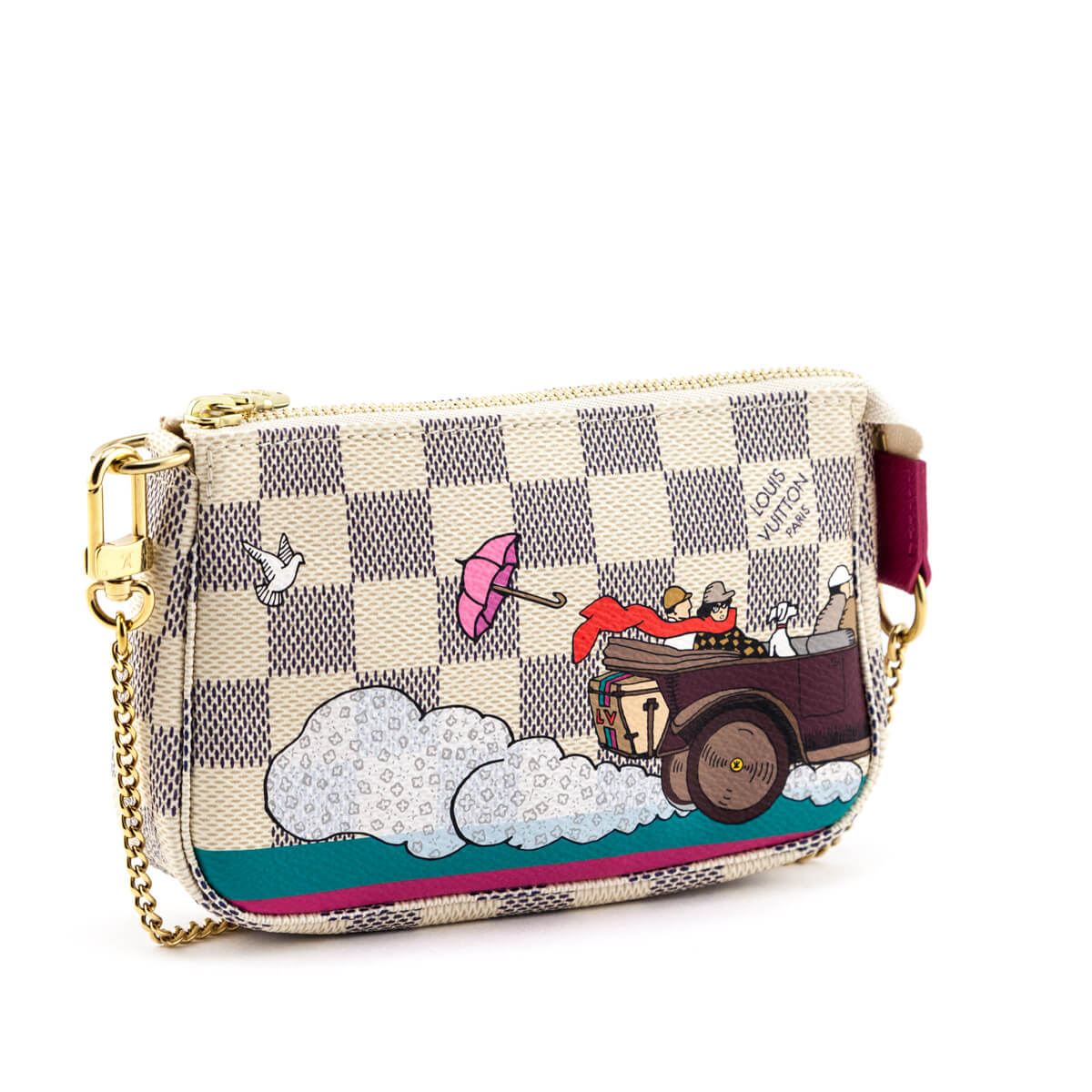 Louis Vuitton Damier Azur Hibiscus Illustre Mini Pochette Accessories - Love that Bag etc - Preowned Authentic Designer Handbags & Preloved Fashions