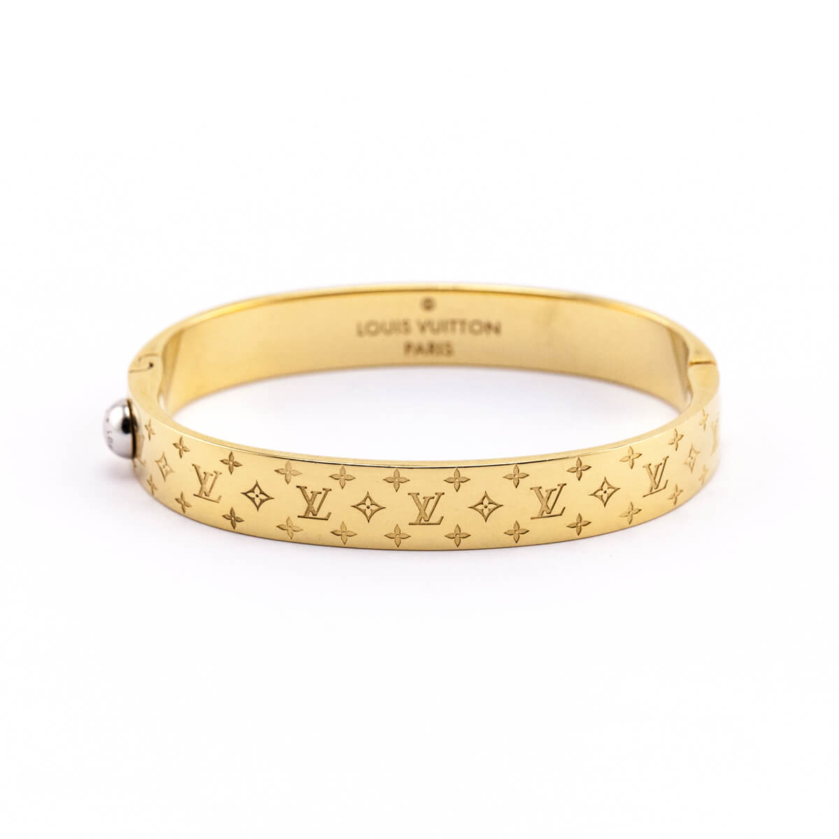 Louis Vuitton Gold-Tone Nanogram Bracelet Toronto Consignment