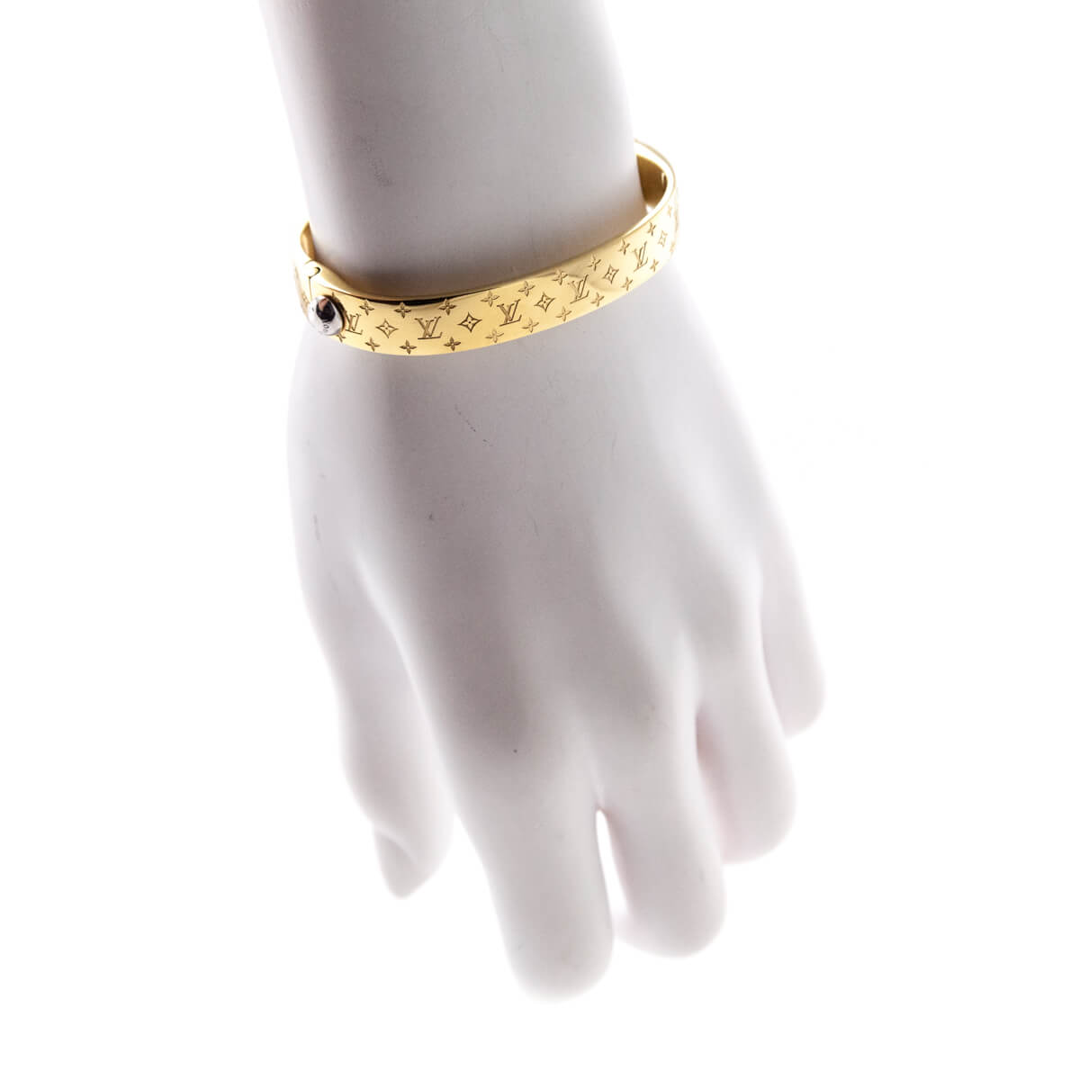 Louis Vuitton Gold-Tone Nanogram Bracelet - Love that Bag etc - Preowned Authentic Designer Handbags & Preloved Fashions