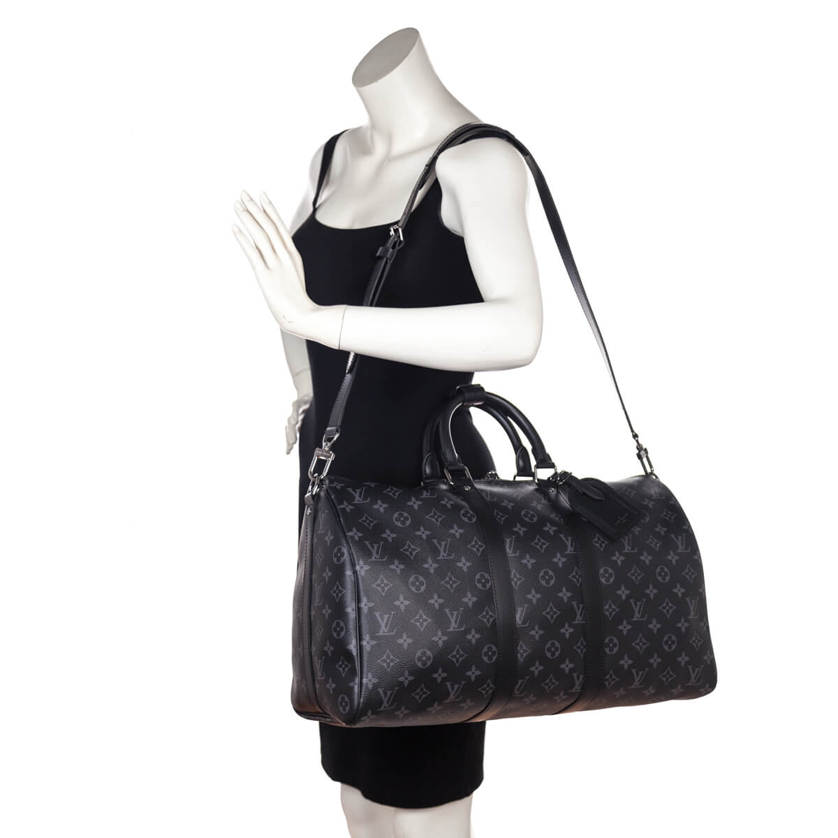 Louis Vuitton Monogram Eclipse Keepall Bandouliere 45 - Love that Bag etc - Preowned Authentic Designer Handbags & Preloved Fashions