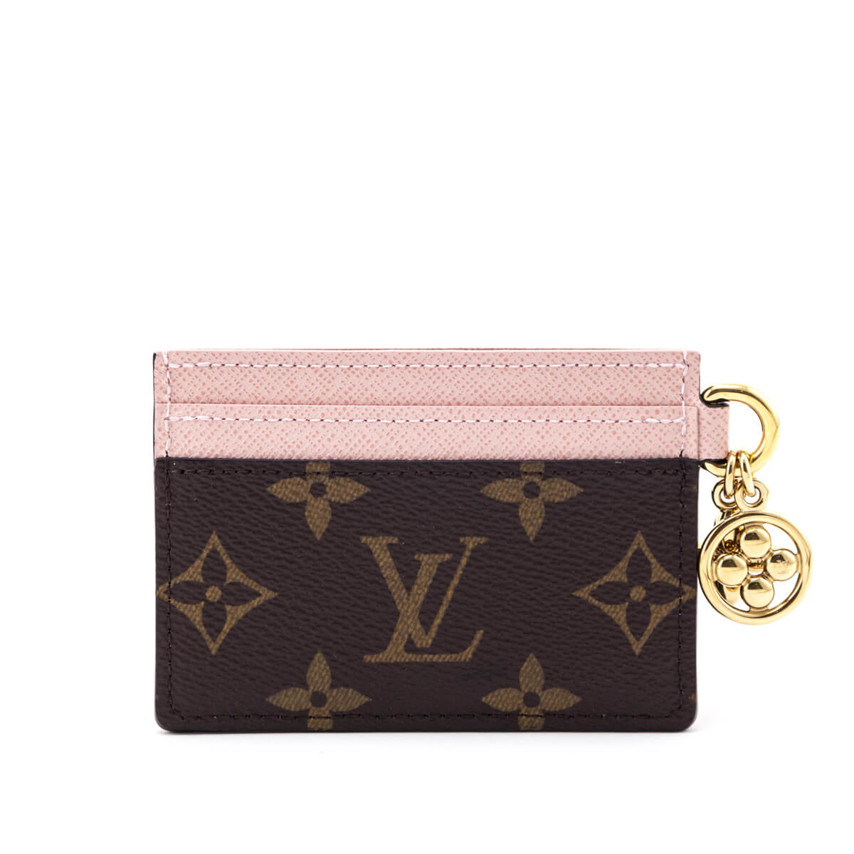 Louis Vuitton Monogram Rose Ballerine LV Charms Card Holder - Love that Bag etc - Preowned Authentic Designer Handbags & Preloved Fashions