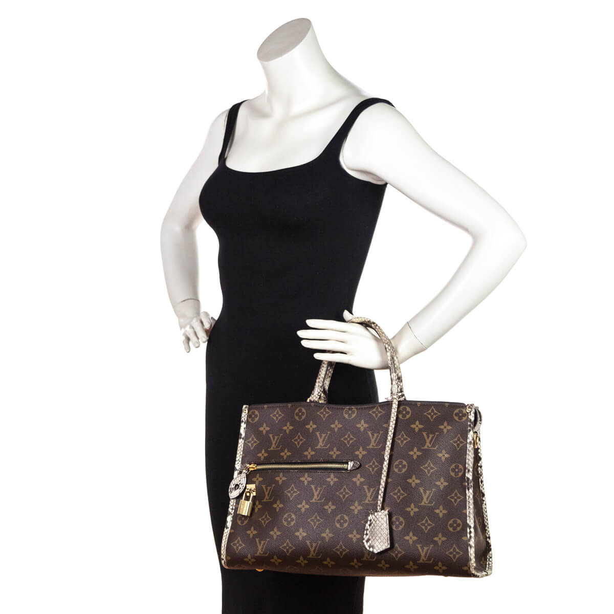 Louis Vuitton Monogram & Python Popincourt MM - Love that Bag etc - Preowned Authentic Designer Handbags & Preloved Fashions