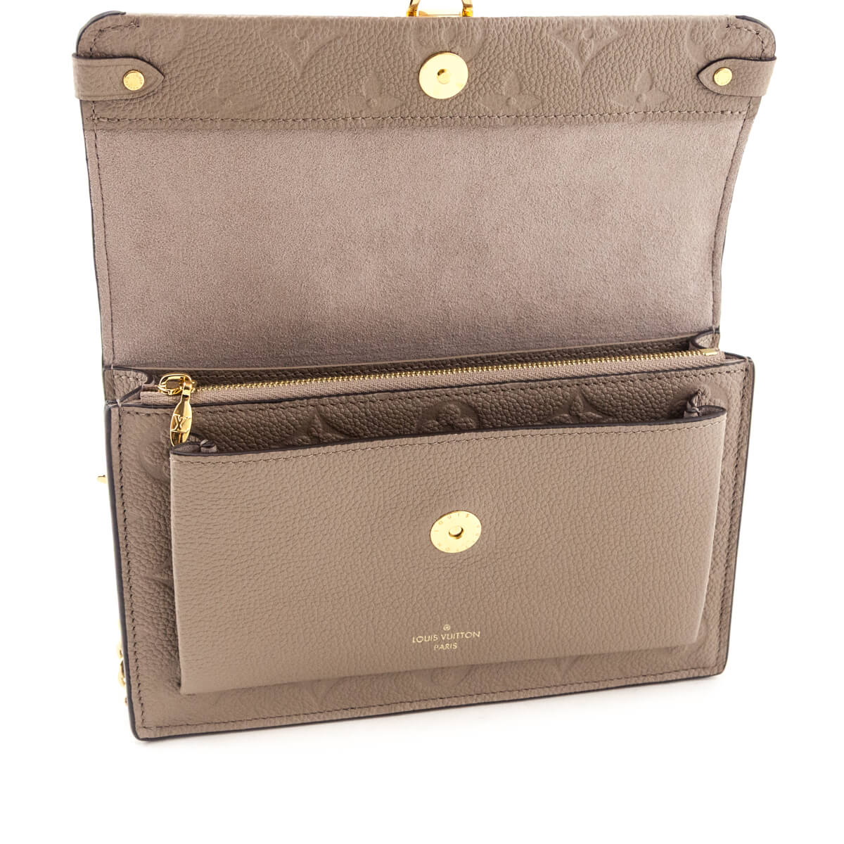 Louis Vuitton Tourterelle Empreinte Vavin Chain Wallet - Love that Bag etc - Preowned Authentic Designer Handbags & Preloved Fashions