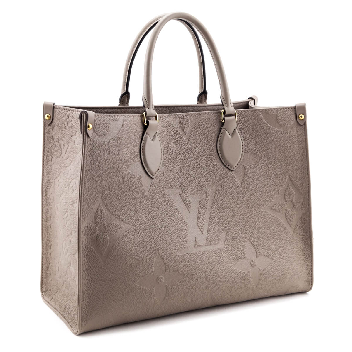 Louis Vuitton Tourterelle Monogram Giant Empreinte Onthego MM - Love that Bag etc - Preowned Authentic Designer Handbags & Preloved Fashions