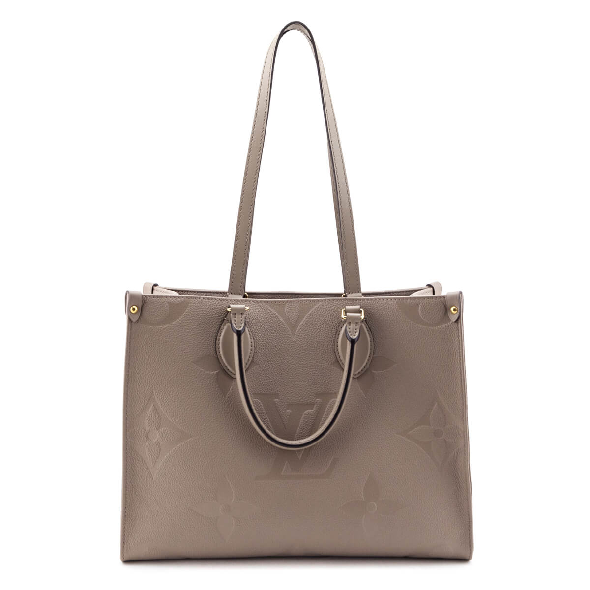 Louis Vuitton Tourterelle Monogram Giant Empreinte Onthego MM - Love that Bag etc - Preowned Authentic Designer Handbags & Preloved Fashions