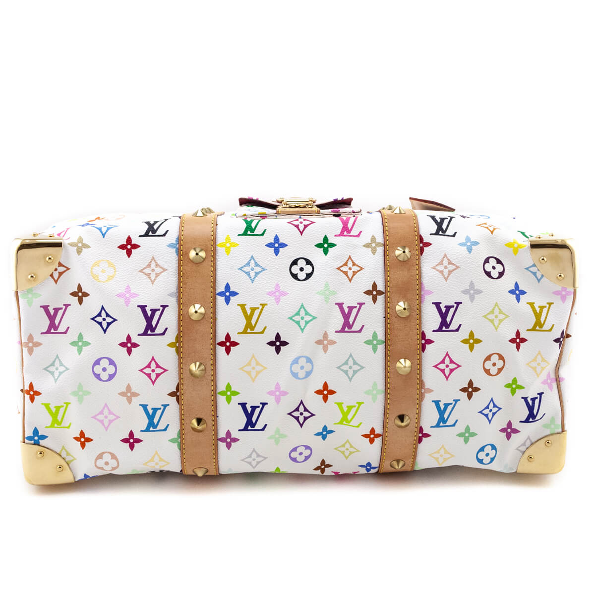 Louis Vuitton White Monogram Multicolor Keepall 45 - Love that Bag etc - Preowned Authentic Designer Handbags & Preloved Fashions