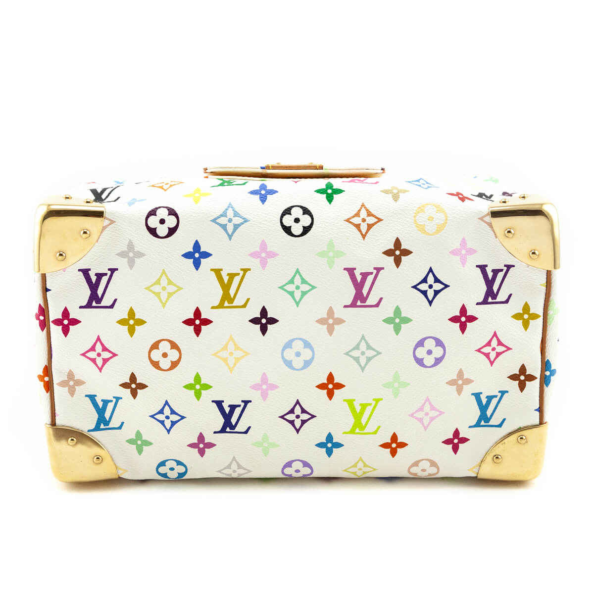 Louis Vuitton White Monogram Multicolor Speedy 30 - Love that Bag etc - Preowned Authentic Designer Handbags & Preloved Fashions