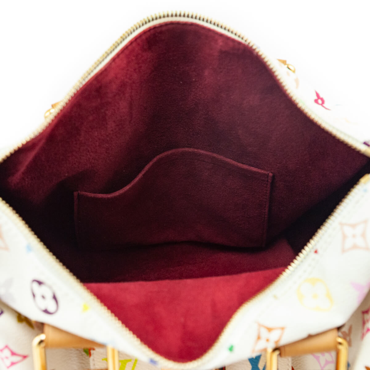 Louis Vuitton White Monogram Multicolor Speedy 30 - Love that Bag etc - Preowned Authentic Designer Handbags & Preloved Fashions