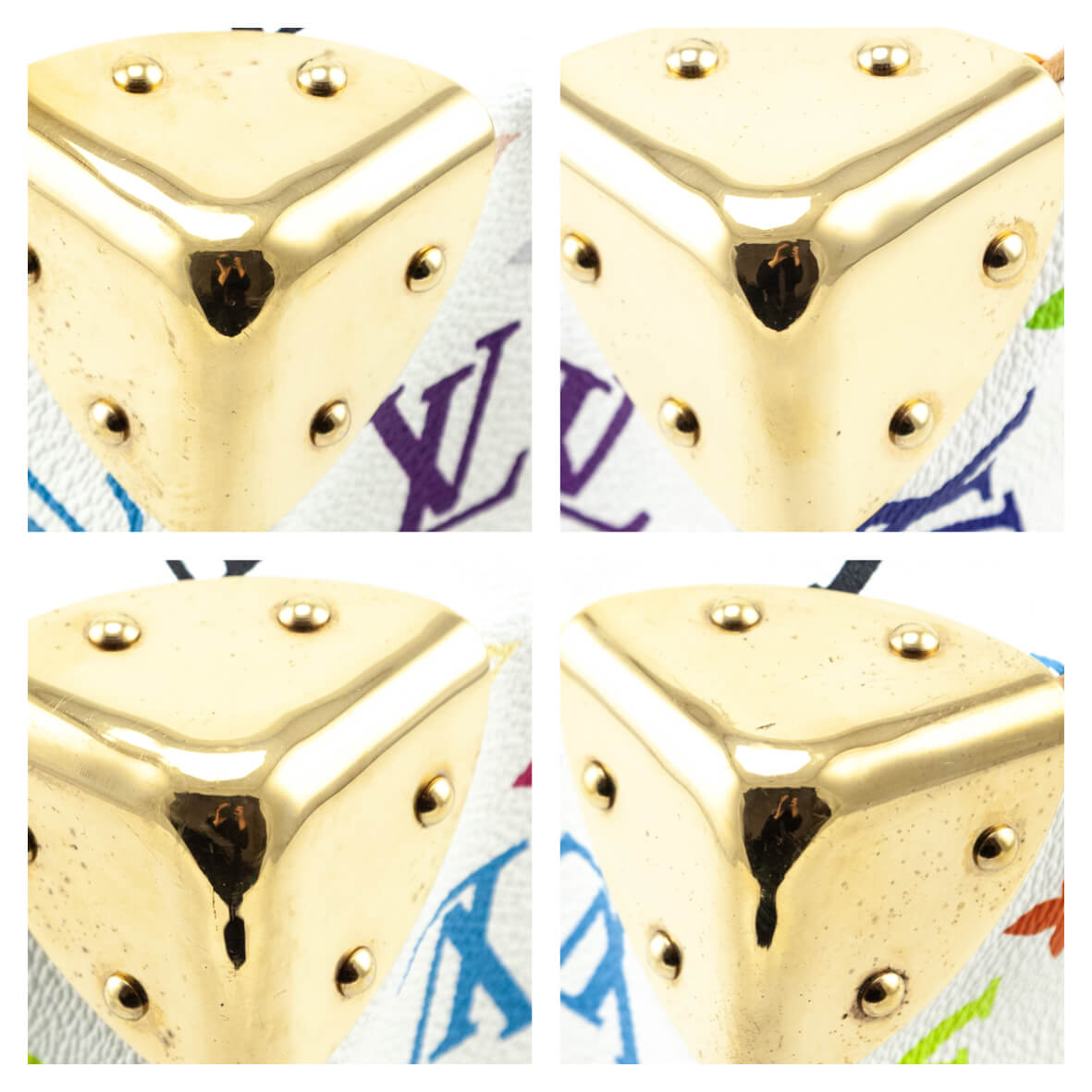 Louis Vuitton White Monogram Multicolor Speedy 30 - Love that Bag etc - Preowned Authentic Designer Handbags & Preloved Fashions