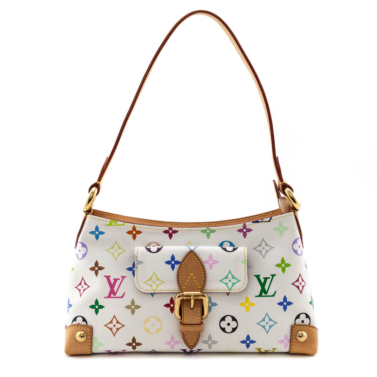 Louis Vuitton White Monogram Multicolore Eliza Bag - Love that Bag etc - Preowned Authentic Designer Handbags & Preloved Fashions