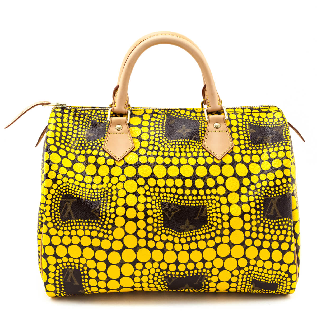 Louis Vuitton Yellow Monogram Kusama Town Speedy 30 - Love that Bag etc - Preowned Authentic Designer Handbags & Preloved Fashions