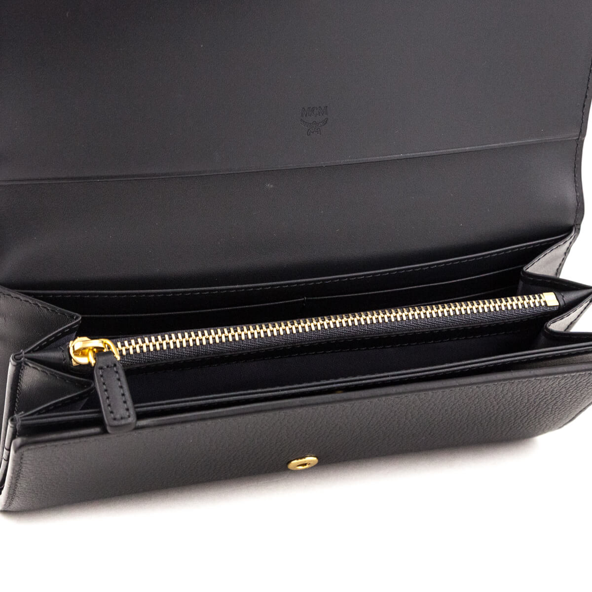 MCM Black Grained Leather Continental Wallet - Love that Bag etc - Preowned Authentic Designer Handbags & Preloved Fashions
