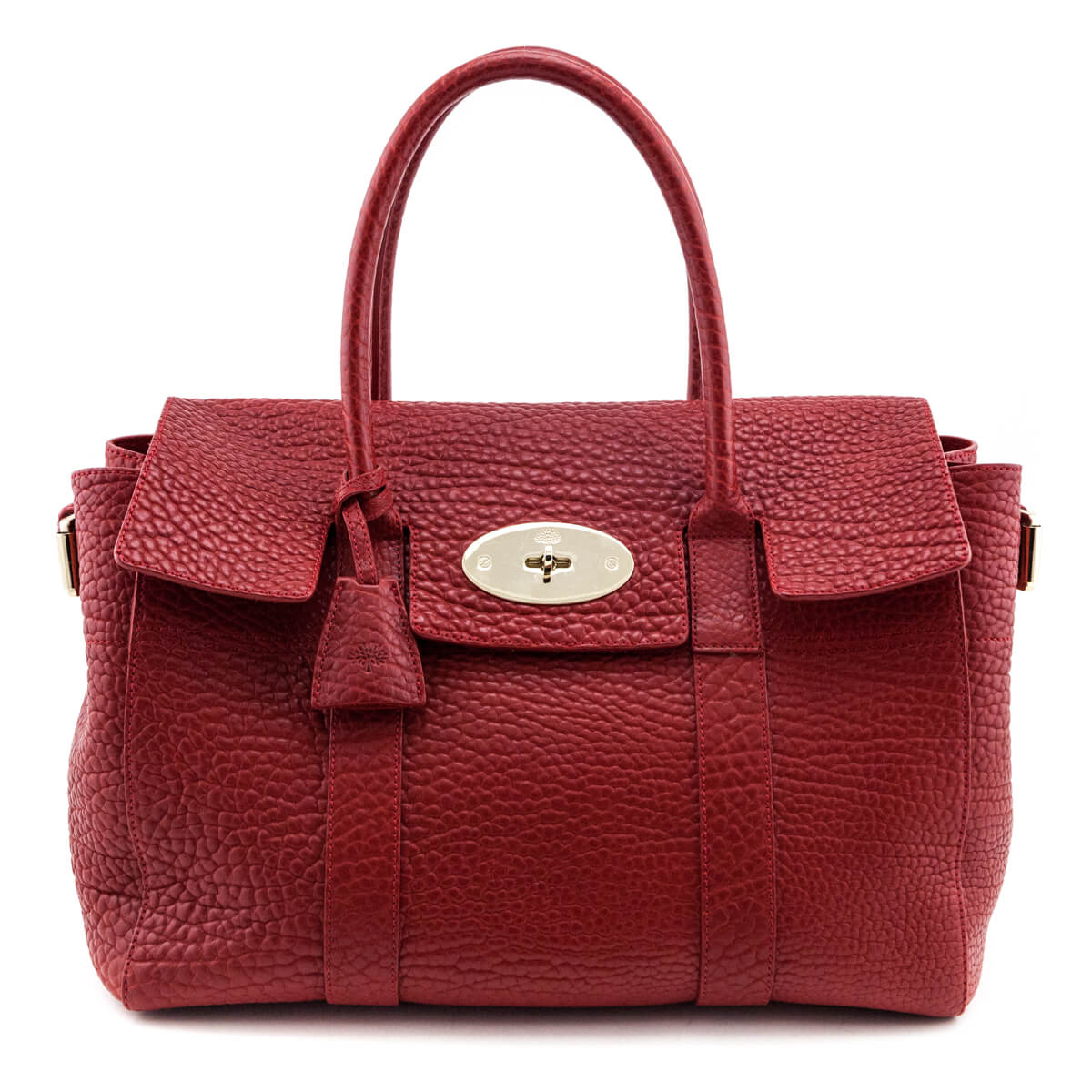 Mulberry Poppy Red Shrunken Calf Bayswater Buckle Tote - Love that Bag etc - Preowned Authentic Designer Handbags & Preloved Fashions