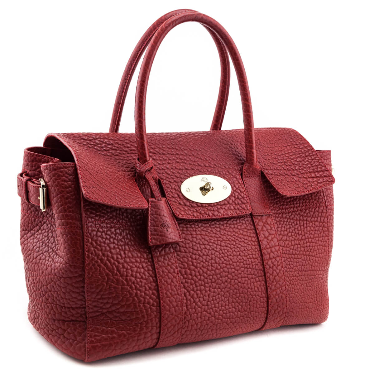 Mulberry Poppy Red Shrunken Calf Bayswater Buckle Tote - Love that Bag etc - Preowned Authentic Designer Handbags & Preloved Fashions