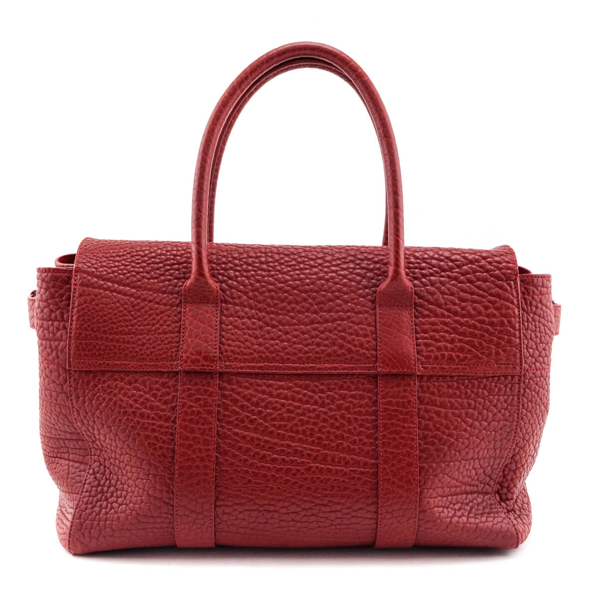 Mulberry Poppy Red Shrunken Calf Bayswater Buckle Tote - Love that Bag etc - Preowned Authentic Designer Handbags & Preloved Fashions