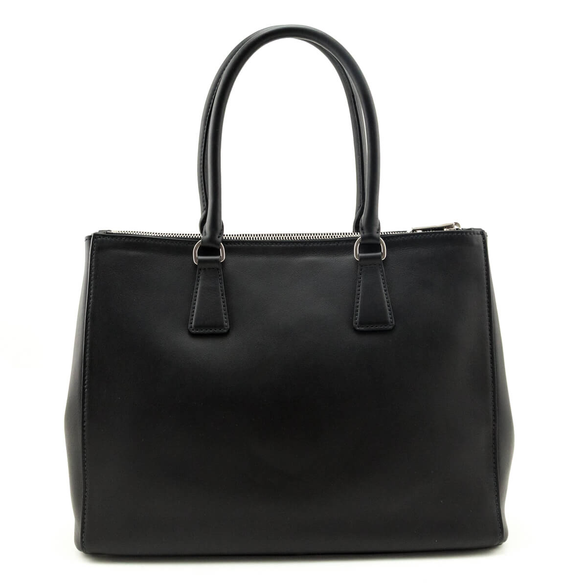 Prada Black City Calf Medium Galleria Double Zip Tote - Love that Bag etc - Preowned Authentic Designer Handbags & Preloved Fashions