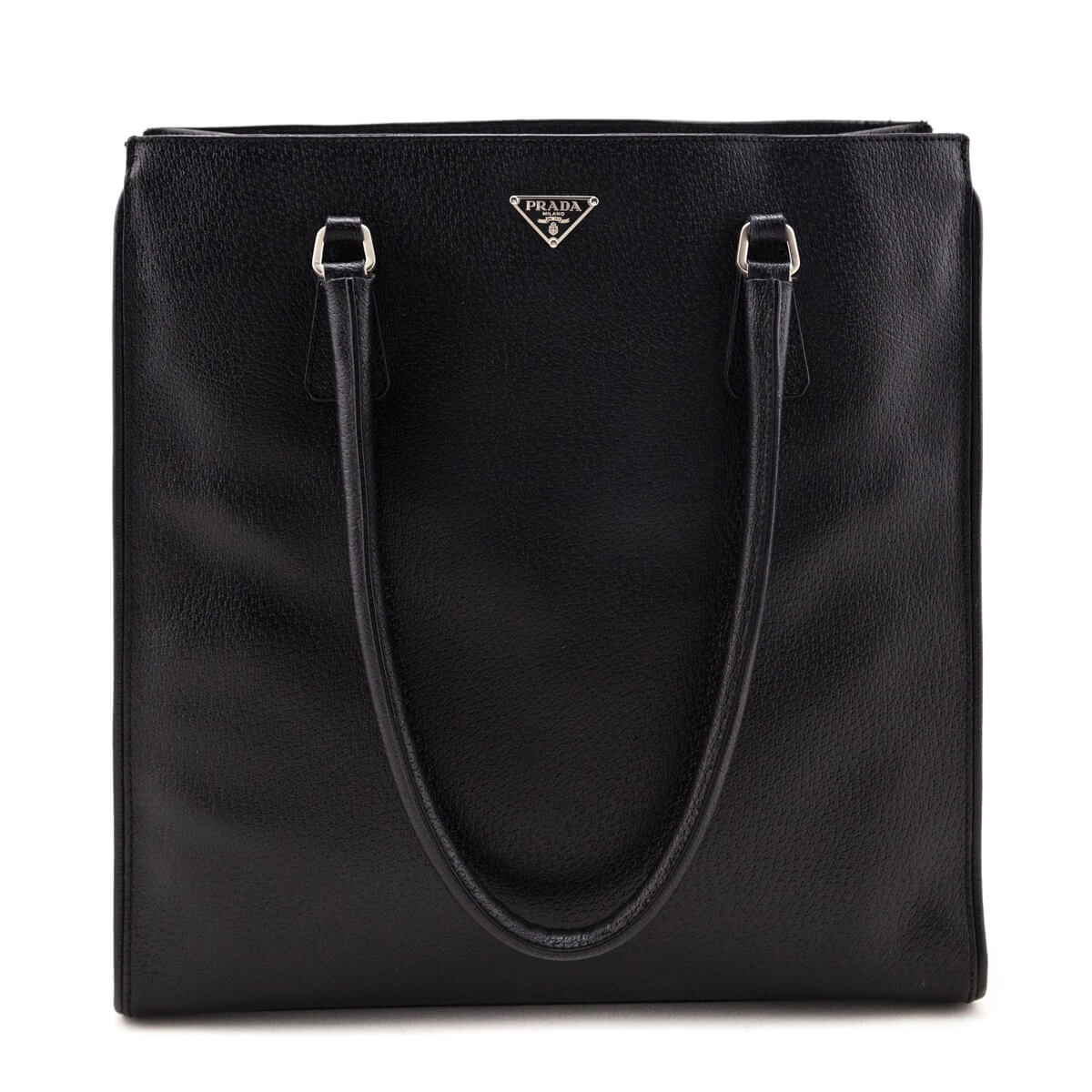 Prada Black Leather Vintage Cinghiale Tote - Love that Bag etc - Preowned Authentic Designer Handbags & Preloved Fashions