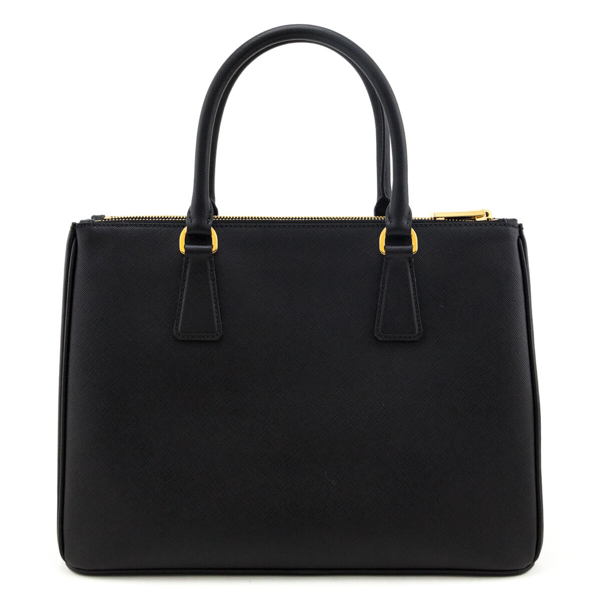 Prada Black Saffiano Lux Medium Galleria Double Zip Tote - Love that Bag etc - Preowned Authentic Designer Handbags & Preloved Fashions