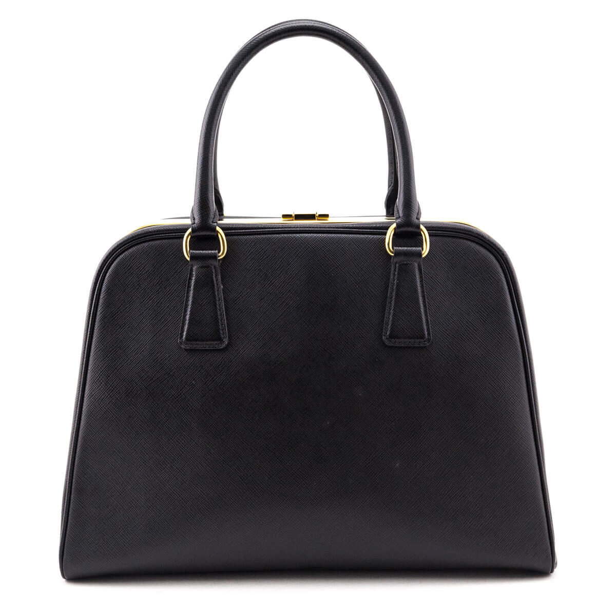 Prada Black Saffiano Pyramid Bag - Love that Bag etc - Preowned Authentic Designer Handbags & Preloved Fashions