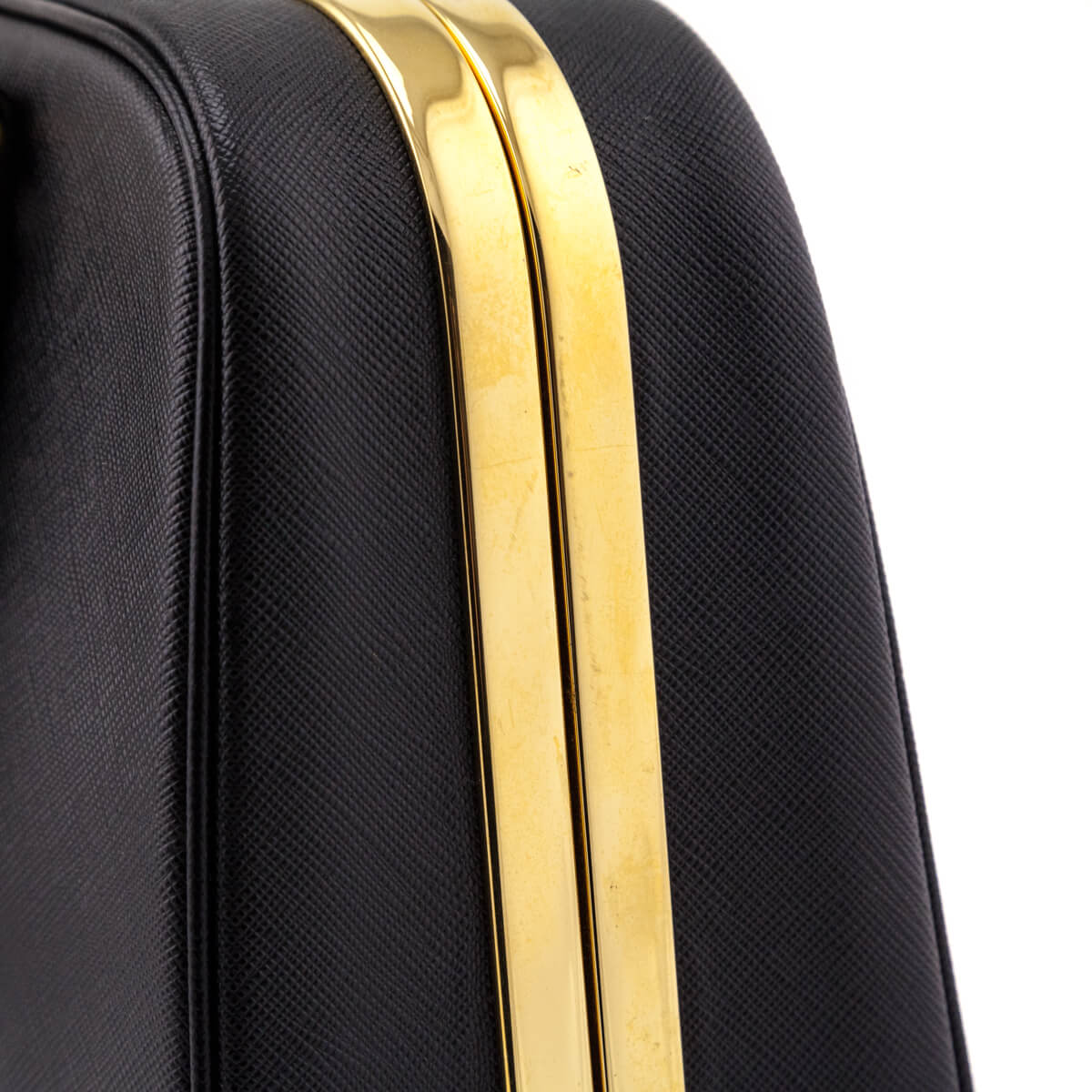 Prada Black Saffiano Pyramid Bag - Love that Bag etc - Preowned Authentic Designer Handbags & Preloved Fashions