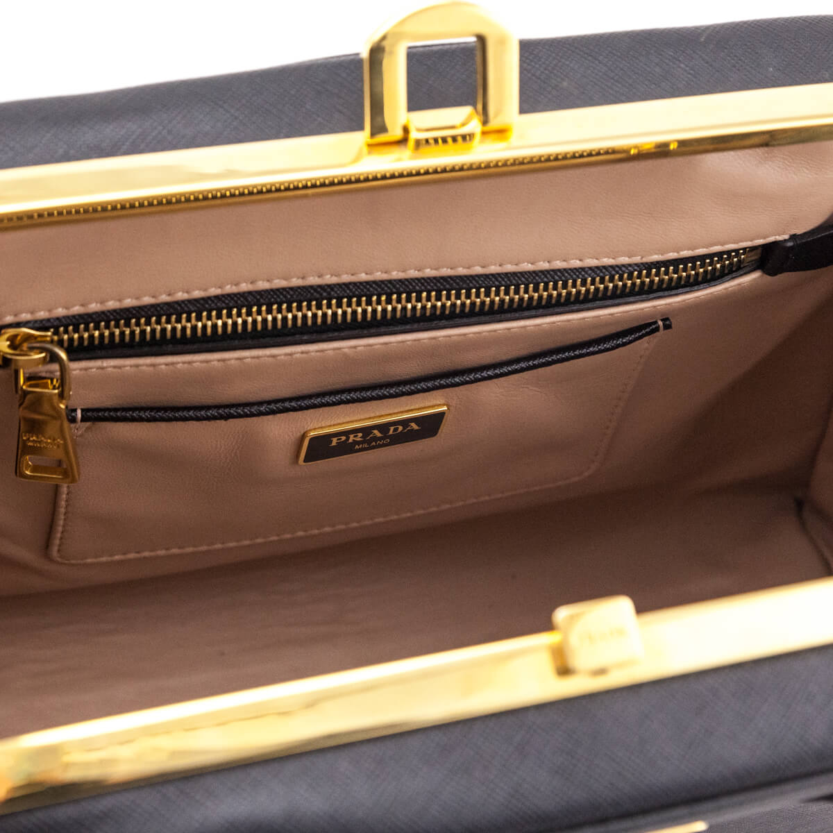 Prada Black Saffiano Pyramid Bag - Love that Bag etc - Preowned Authentic Designer Handbags & Preloved Fashions