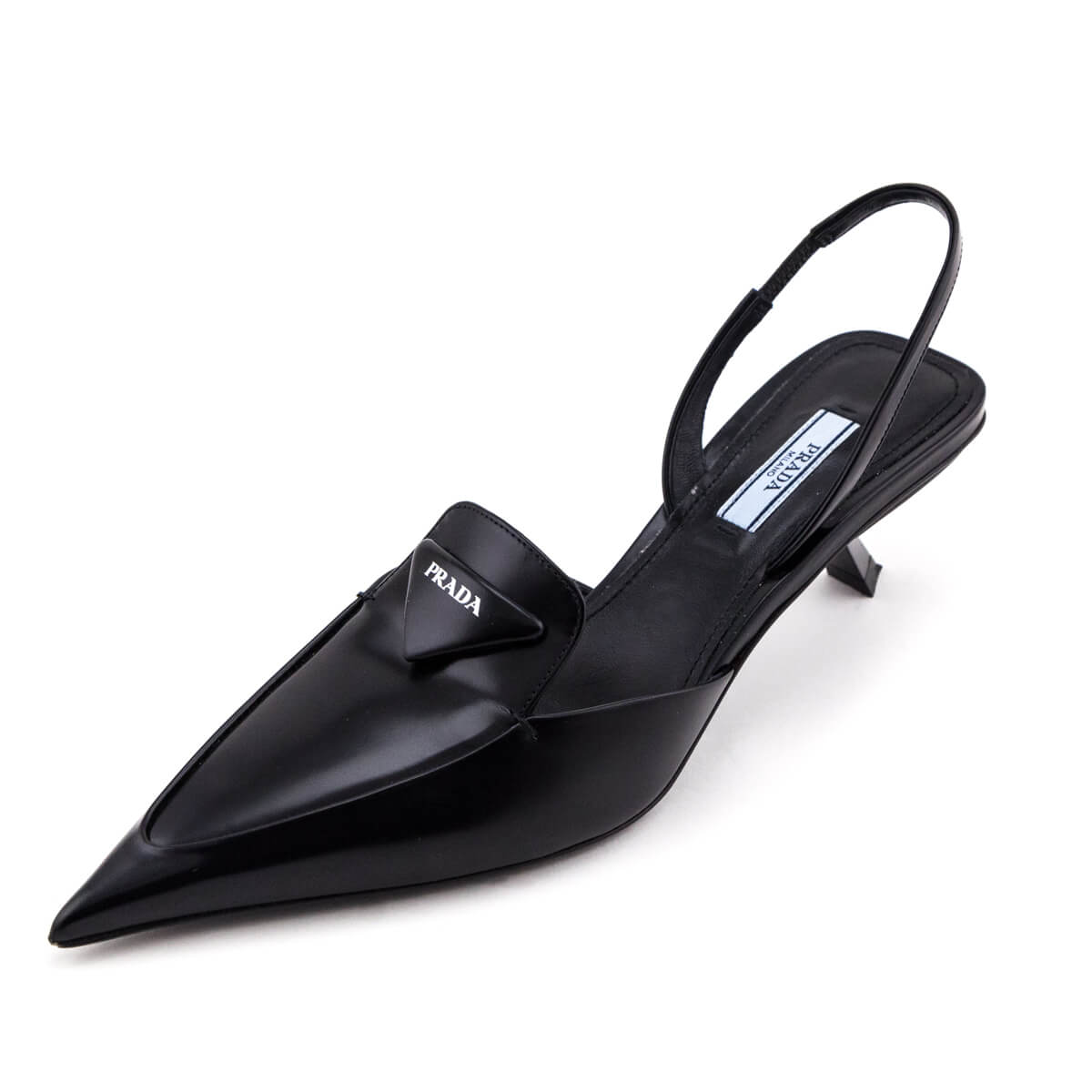 Prada Black Slingback Pumps Shop Preowned Prada Canada – Love
