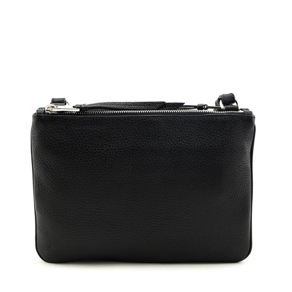 Prada Black Vitello Phenix Double Zip Crossbody Bag - Love that Bag etc - Preowned Authentic Designer Handbags & Preloved Fashions