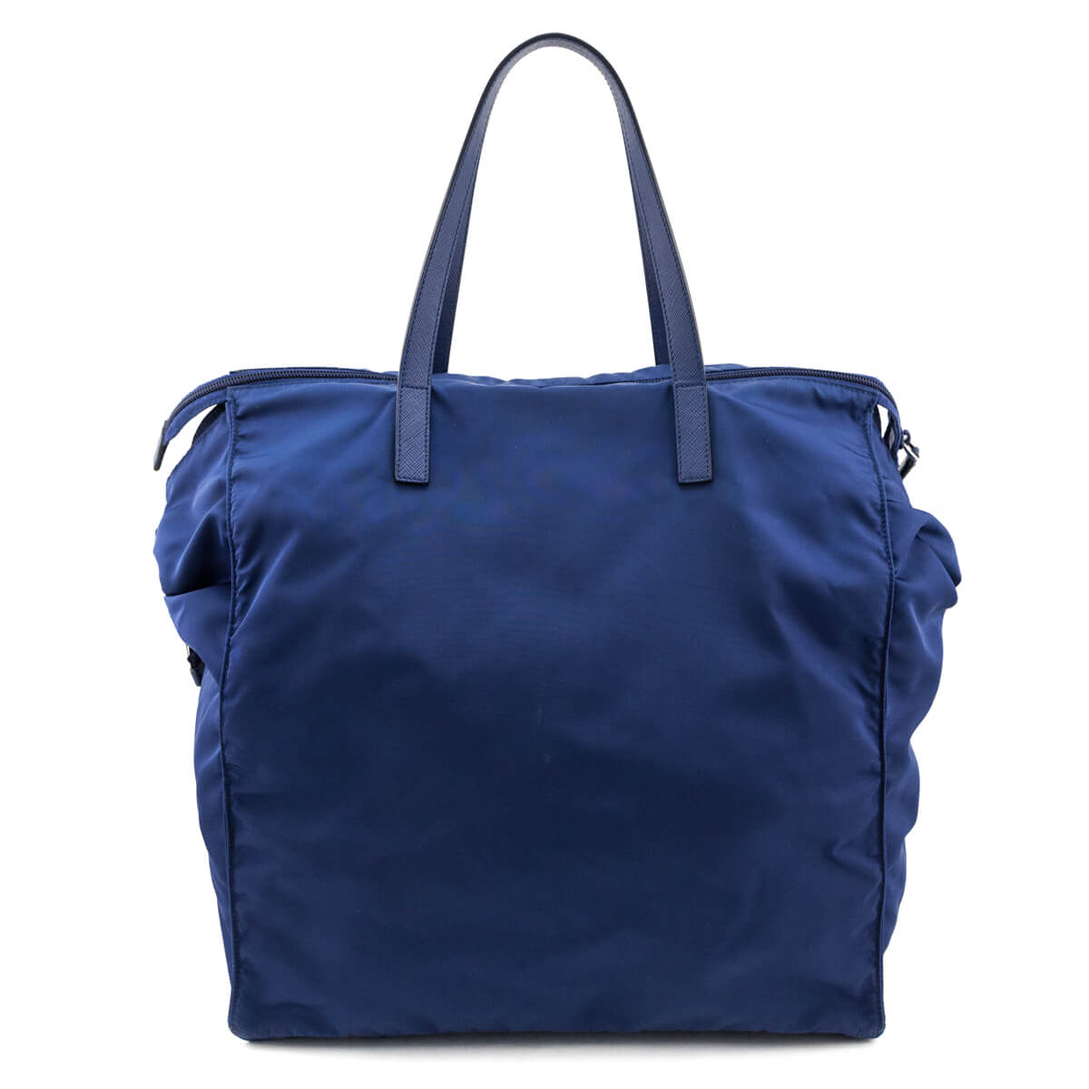 Prada Blue Tessuto Saffiano Trim Tote Bag - Love that Bag etc - Preowned Authentic Designer Handbags & Preloved Fashions