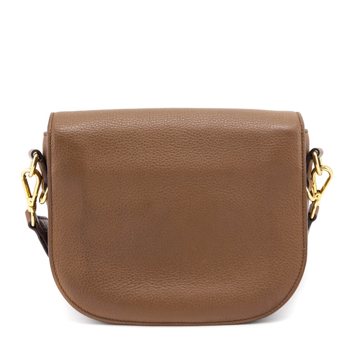 Prada Caramel Vitello Daino Saddle Bag Crossbody - Love that Bag etc - Preowned Authentic Designer Handbags & Preloved Fashions