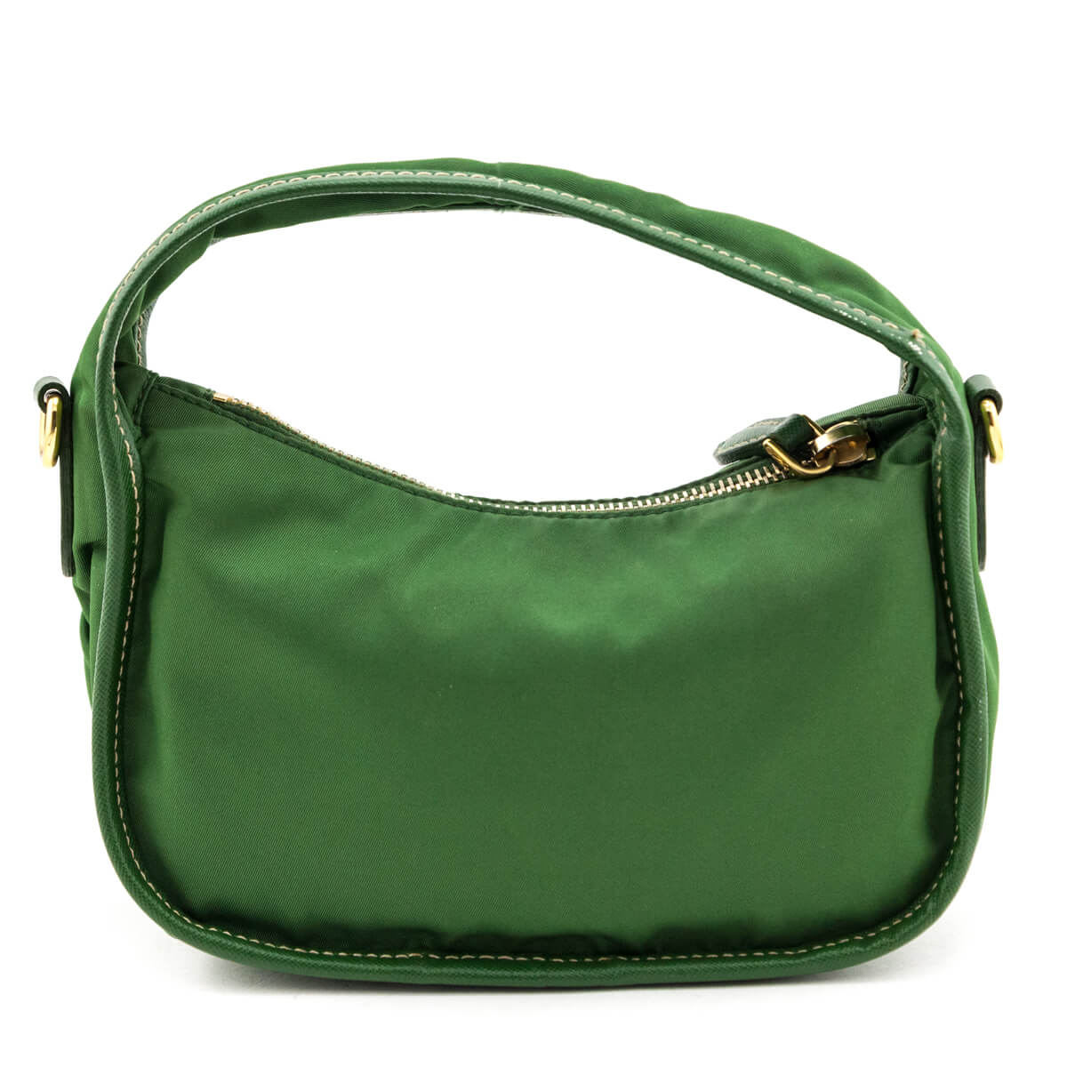 Prada Green Tessuto and Saffiano Mini Crossbody - Love that Bag etc - Preowned Authentic Designer Handbags & Preloved Fashions